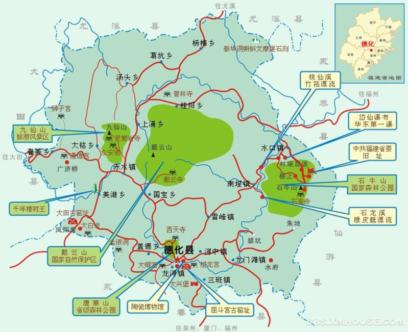 福建省泉州市德化县的人口数_福建省泉州市地图