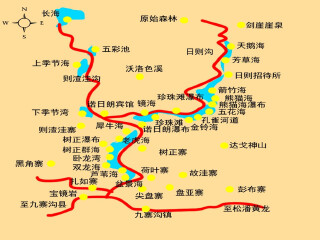 九寨沟游览路线