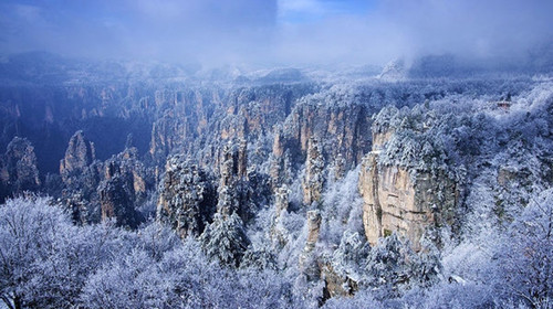 天子山雪景