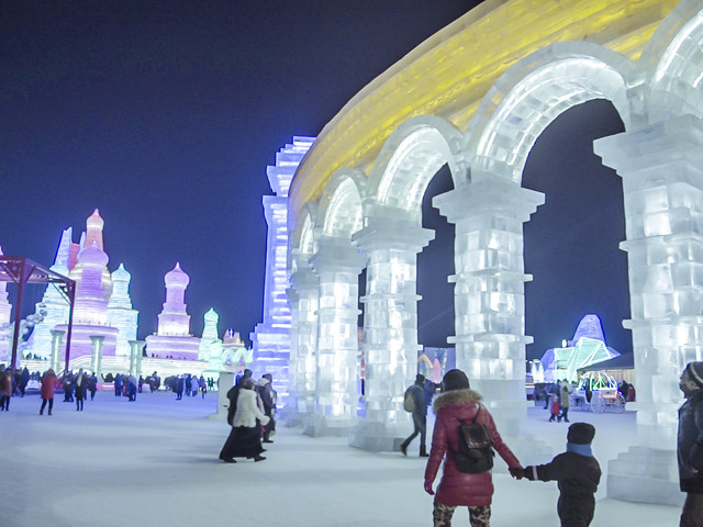 哈尔滨冰雪大世界夜景