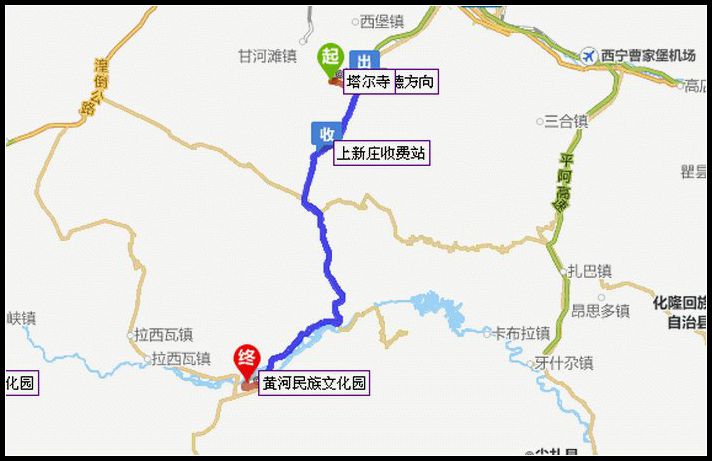 贵德县四周环山,从塔尔寺出发不久,就进入了山间道路.