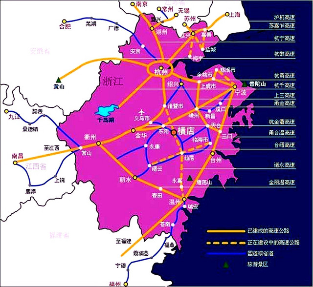 被誉为"江南第一镇"的横店,位于东阳市.