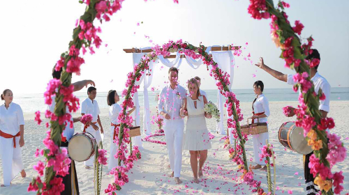 马尔代夫神仙珊瑚岛驻岛蜜月婚拍加婚礼游 马