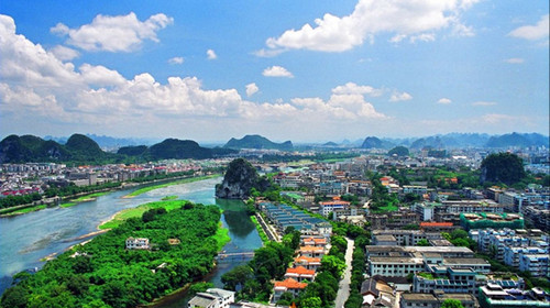 桂林市区风貌俯瞰