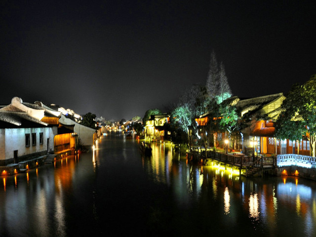 文豪故里 看绍兴水乡古镇夜景