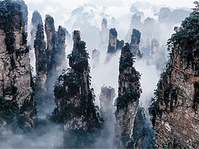 <张家界-天门山-玻璃栈道-金鞭溪-黄石寨-天