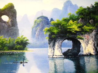 桂林人口网_桂林山水散网打鱼图片