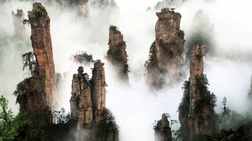 张家界天门山玻璃栈道-大峡谷玻璃桥-溪布街-凤