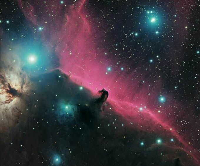 这一张是大神曾阳用专业设备拍的猎户座马头星云.