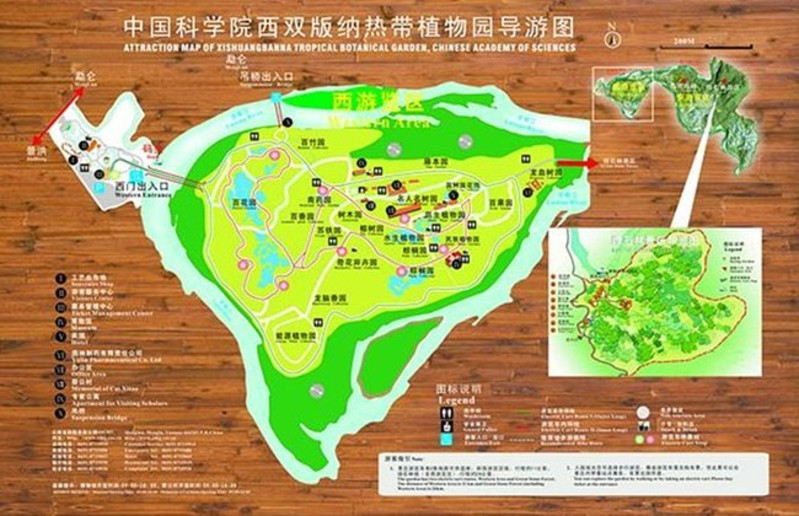 中科院西双版纳植物园地图    