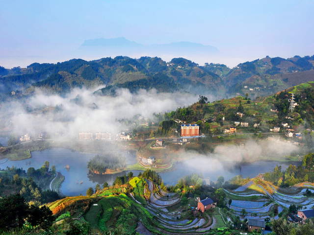 万盛青山湖1日游>纯玩0购物,自然湿地,湖滨水岸,青山秀水,梦里乡愁