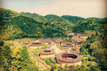 <南靖土楼云水谣+河坑土楼1日游>15人小团土楼打糍粑舞龙舞狮走云水谣古道观双北斗七星土楼群客家圆笼菜
