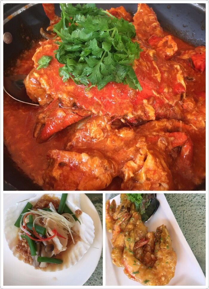 珍宝馆的套餐,新加坡国菜,珍宝蟹,大扇贝,虎虾,非常好吃,个头都很大