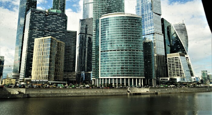 新兴的商业摩天大厦建筑群"莫斯科城(moscow city)