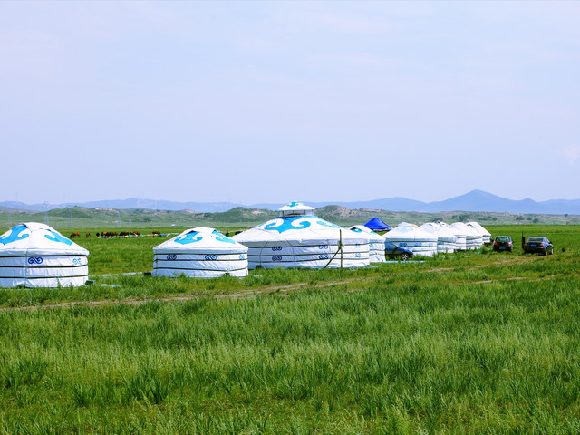 草原上的一排蒙古包_4128