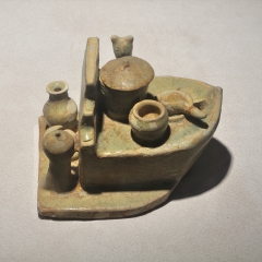 洪州窑青釉鬼灶_255