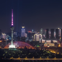 武汉龟山电视塔夜景_20130