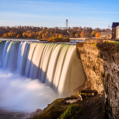 Niagara Falls in Ontario Canada during sunrise