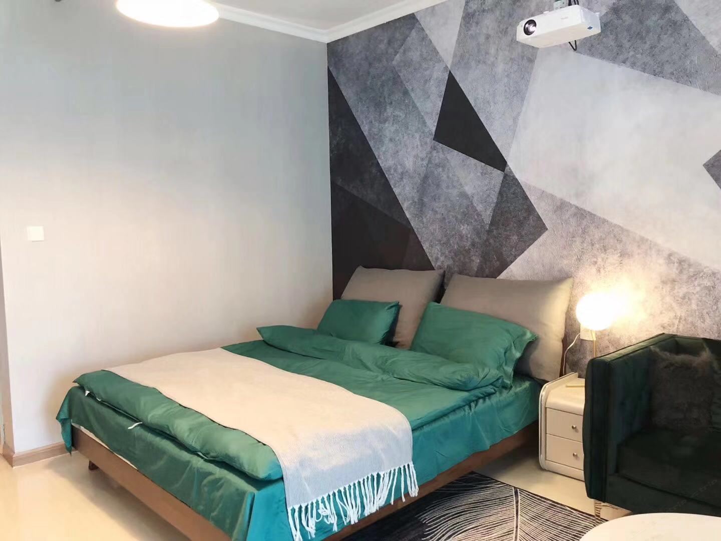 极简风投影大床房