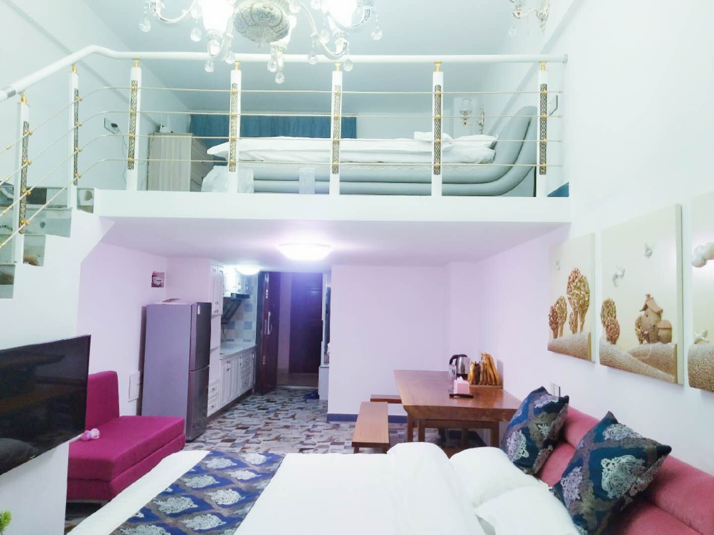 复式loft温馨双床房