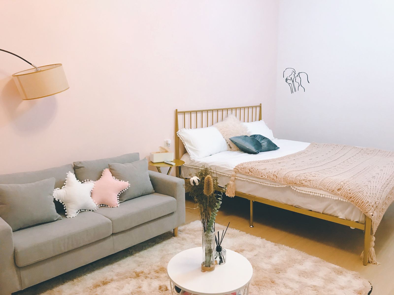 pink少女心影院大床房