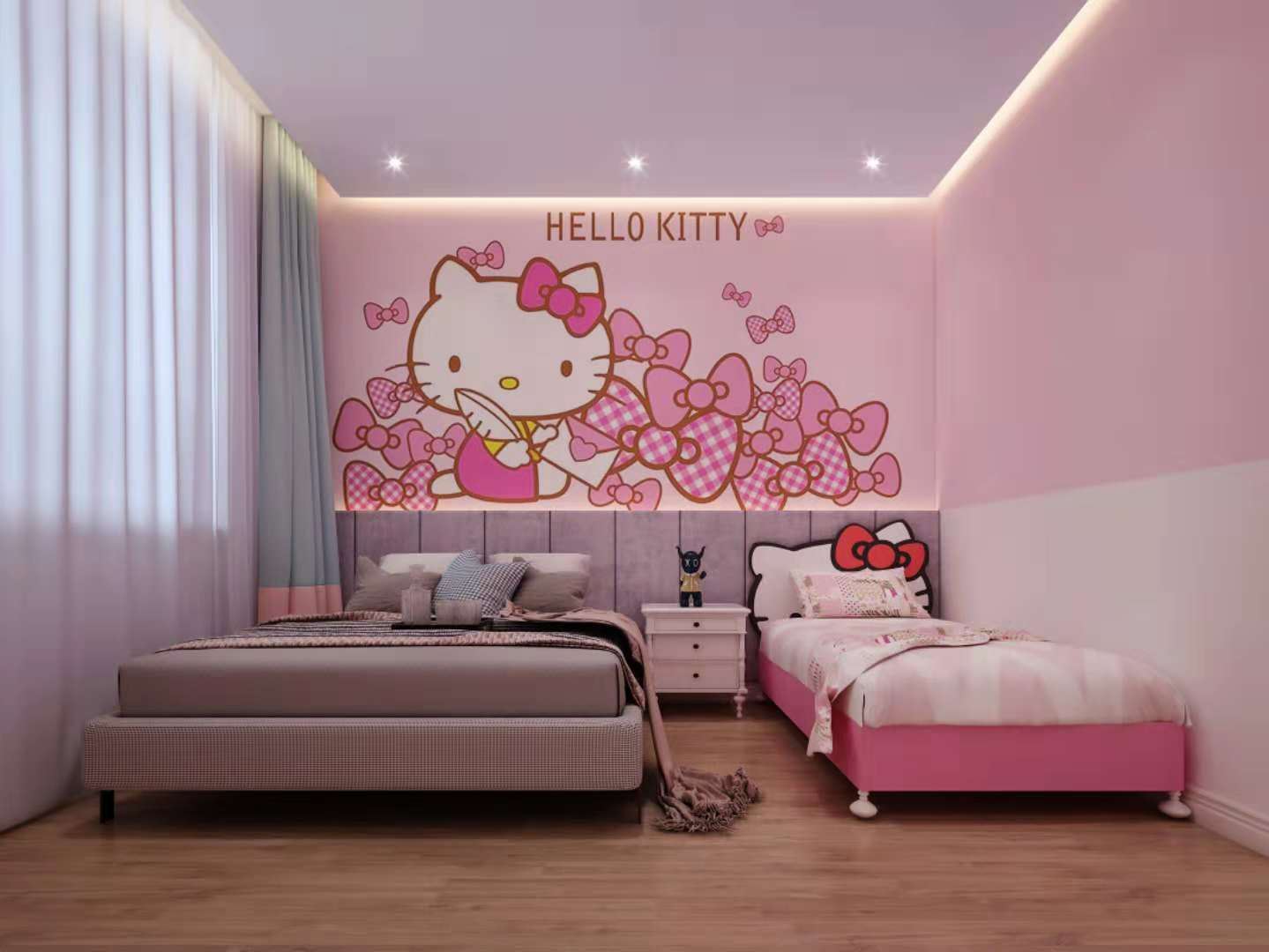 hello kitty亲子家庭房