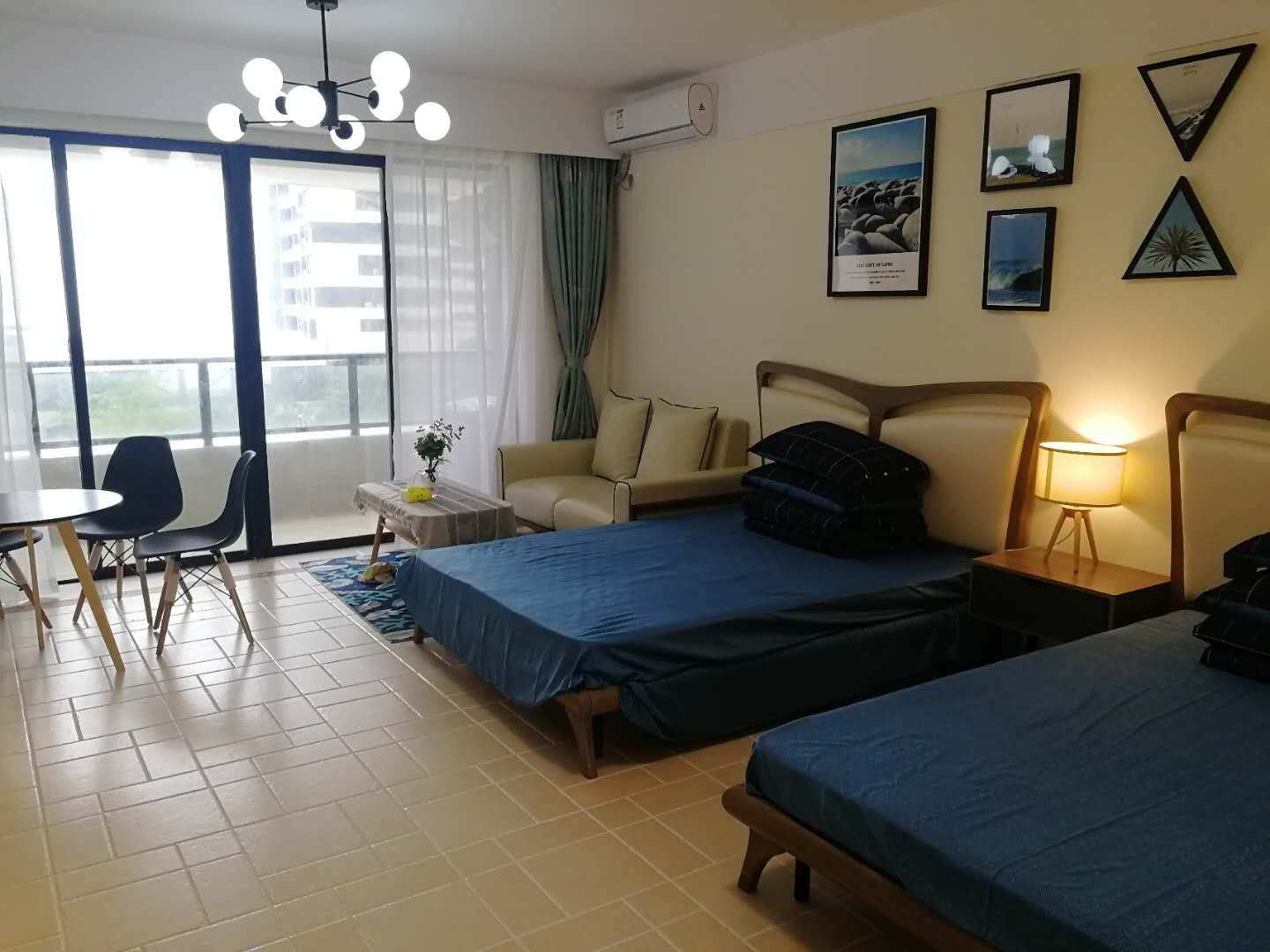 园林海景双床房