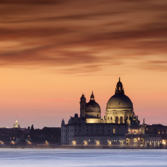 View to the Saint Mary of Health in venice, italy