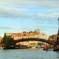 Morning on the Grand Canal in Venice. The Bridge Academy