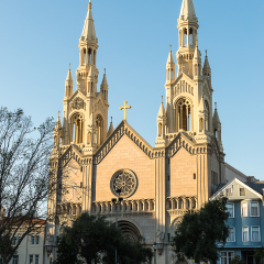 Wonderful architecture of Saints Peter and Paul Church San Francisco