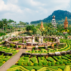 Nong Nooch Tropical Botanical Garden is a 500-acre botanical garden and tourist attraction at kilometer 163 on Sukhumvit Road in Chonburi Province, Thailand.