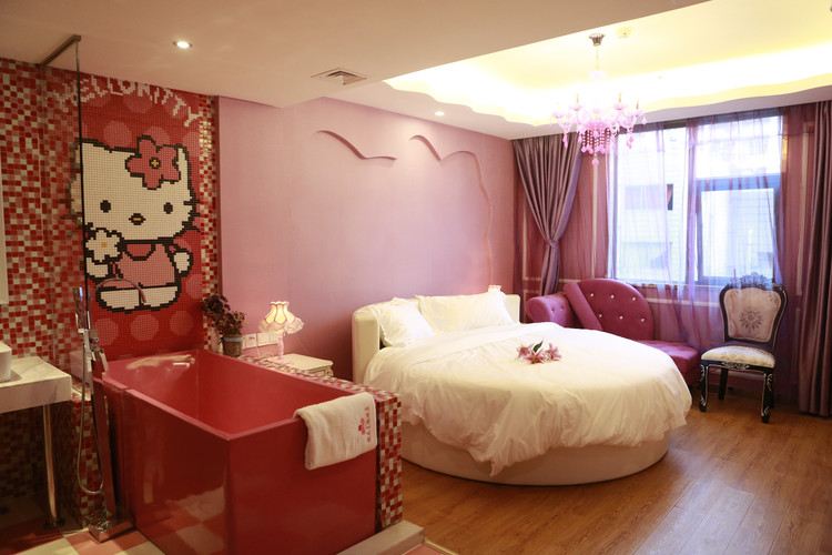 hello kitty粉色主题房