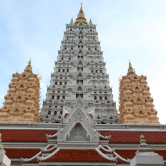 Big pagoda at Wat Yan Sang Wararam Woramahawihan in Chonburi province, Thailand