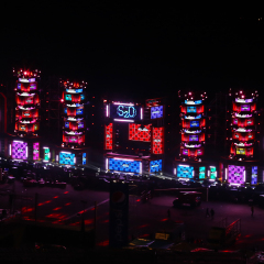Bangkok, Thailand - 11 April 2016: Night shot of S2O Concert Stage at Bangkok, Thailand.