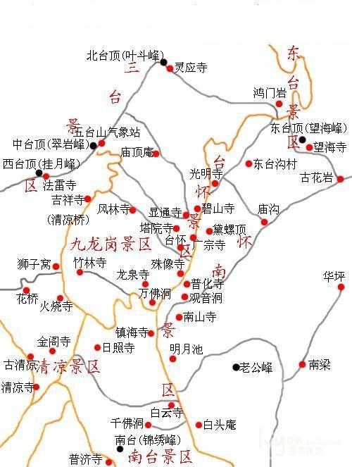 五台山浏览地图