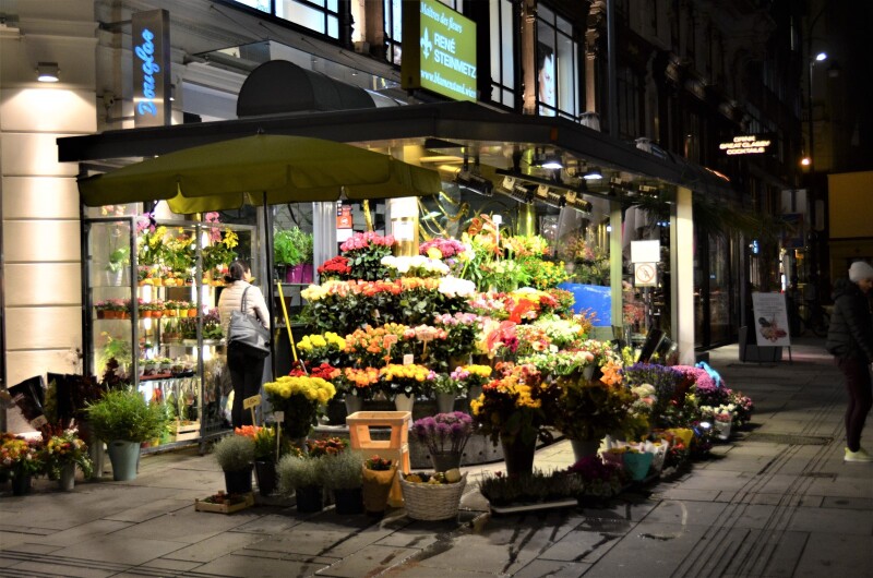街头的花店.