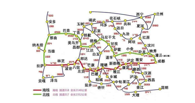 川藏线路图