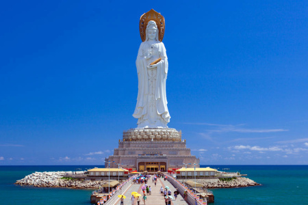 <三亚南山寺-天涯海角1日游>纯玩、三亚双人气景区、观海上观音、抱佛脚、大团多地区定点接送，可升级15人小团上门接送
