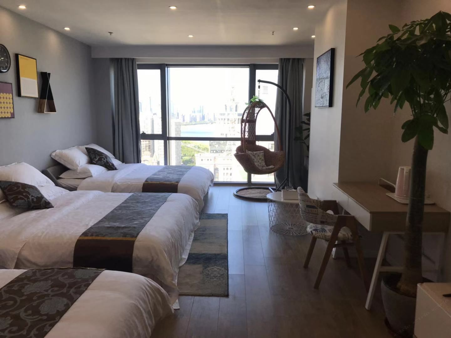 江景三床家庭房