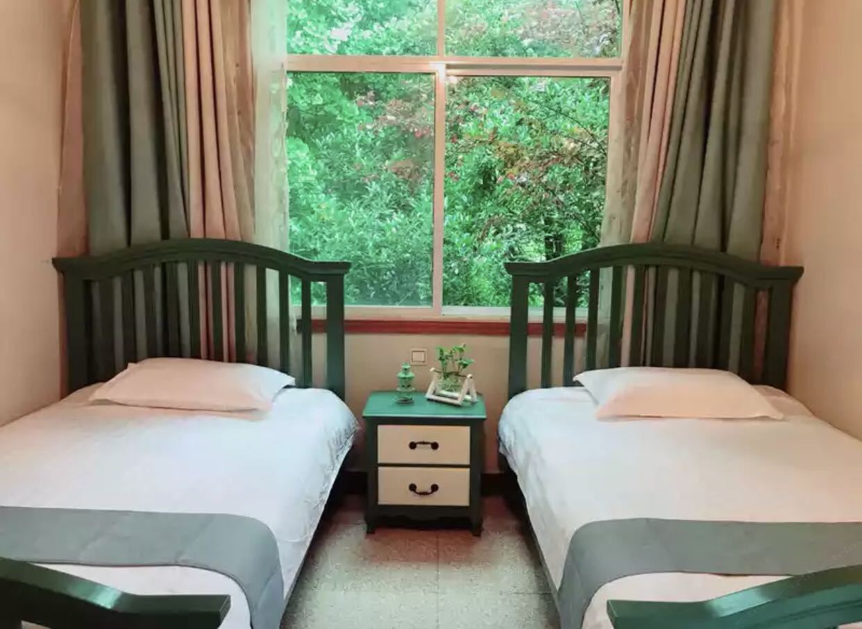 阳光双床房