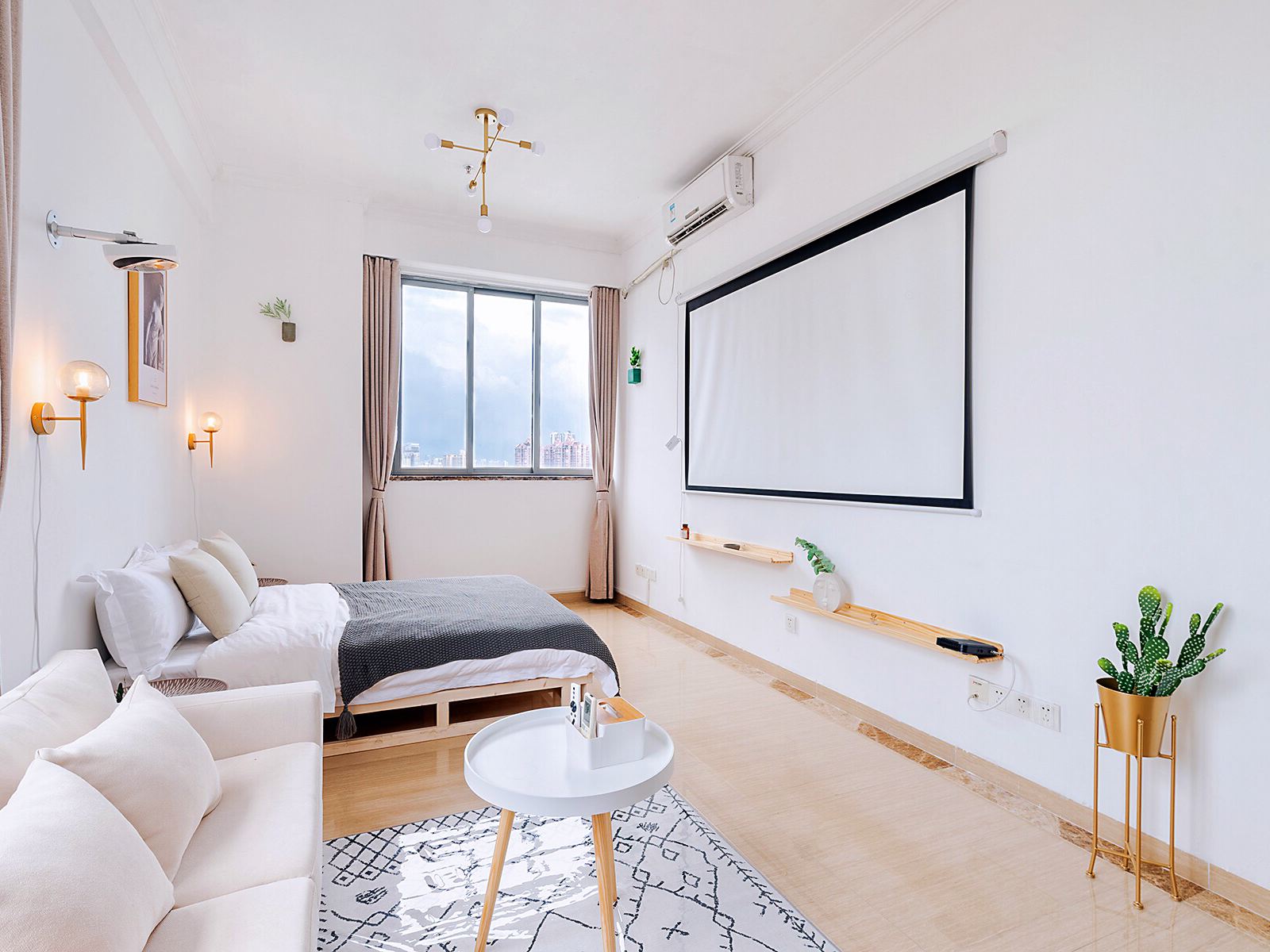 清新投影一居室