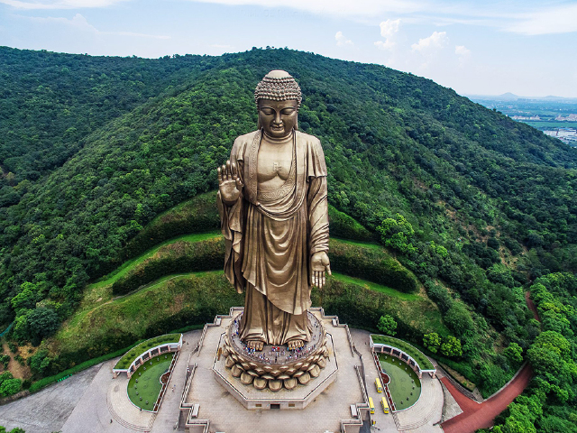  无锡2日游>游灵山大佛 瞻拜佛足 祈福之旅,船游太湖名胜鼋头渚,登