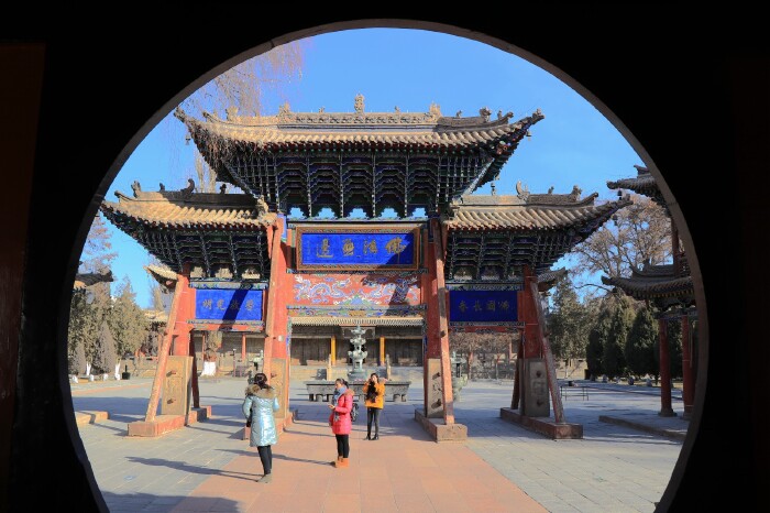 张掖大佛寺我愿做佛前那朵青莲