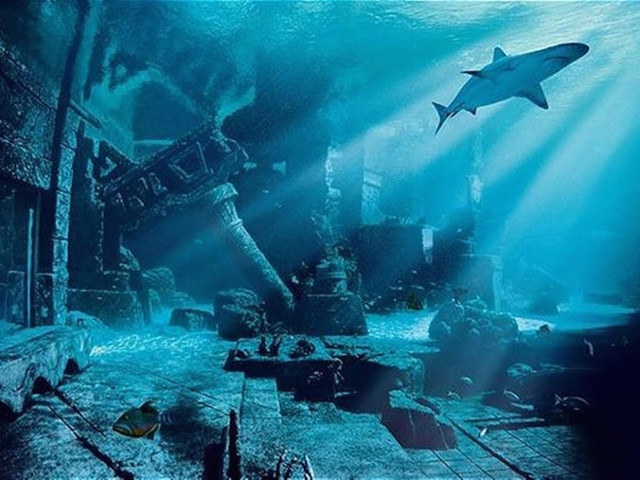 lost chambers aquarium,按照亚特兰蒂斯失落之城的主题设计,再现由船