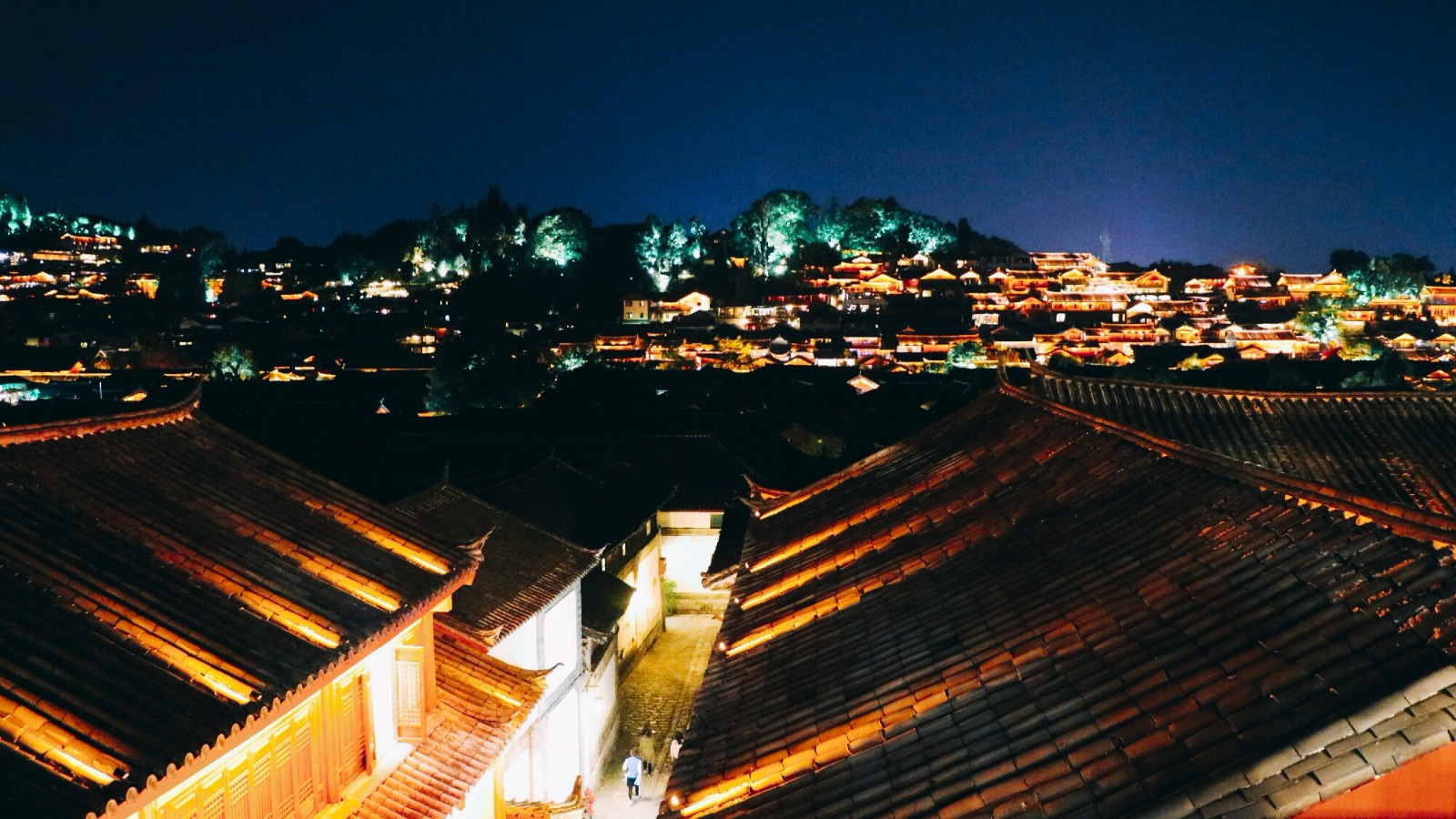 丽江古城夜景