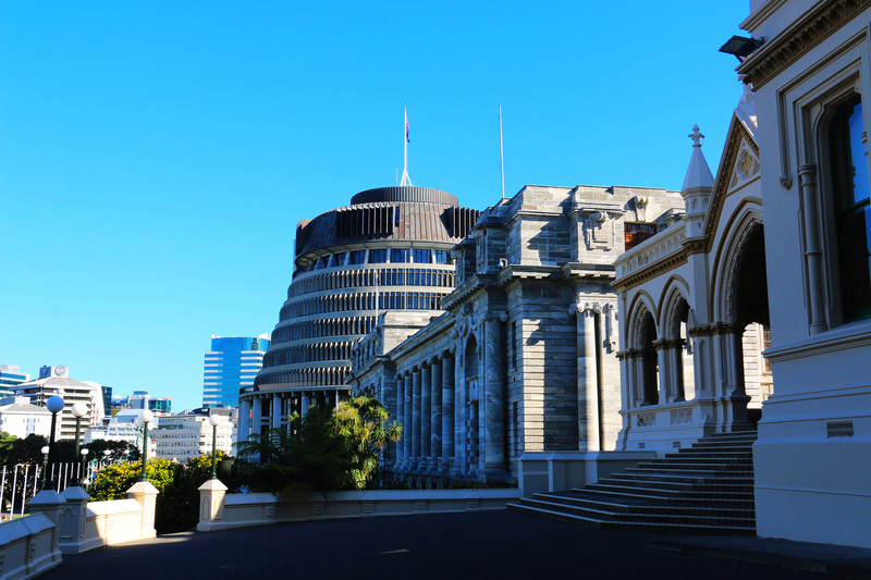 新西兰地标建筑举世无双的的蜂巢结构国会大夏