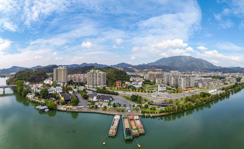 航拍建德梅城古镇风采依旧不减当年