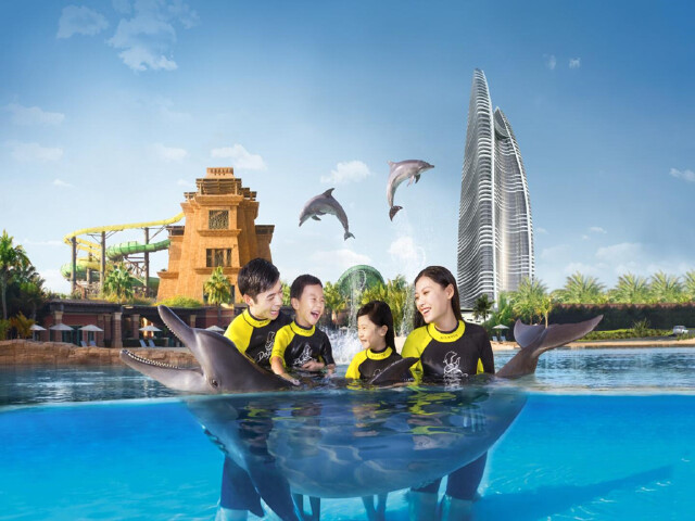 一线海边酒店海景大床房,升级1晚亚特兰蒂斯海景房,畅玩水世界/水族馆