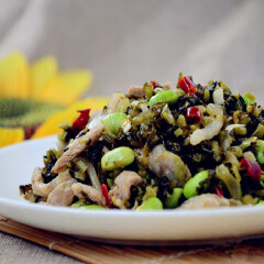 毛豆肉丝腌菜花 餐饮模块