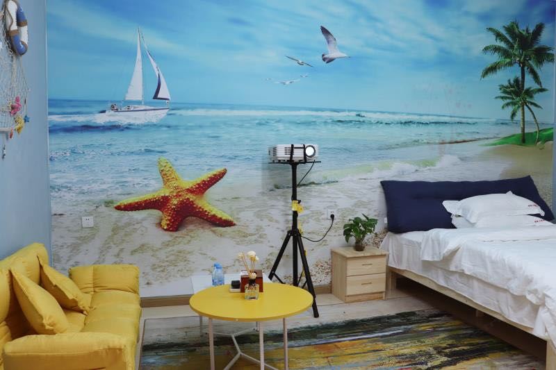 蓝色海洋私人影院大床房